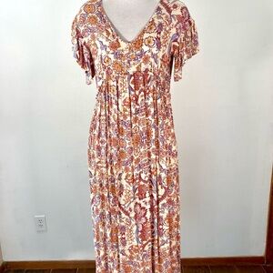 Sundance Floral V-Neck Maxi Dress